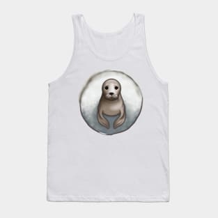 Cute Seal Drawing Tank Top